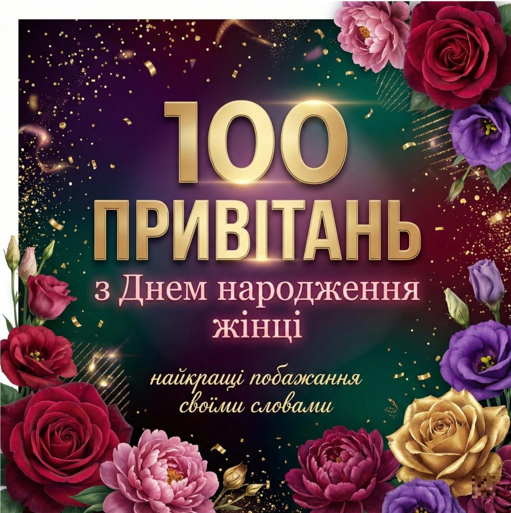 100 найкращих привітань з днем народження жінці на всі випадки життя