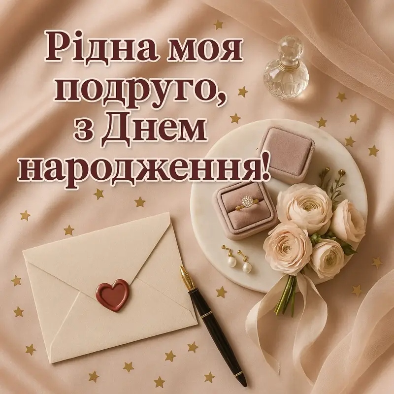 Привітання з днем народження подрузі