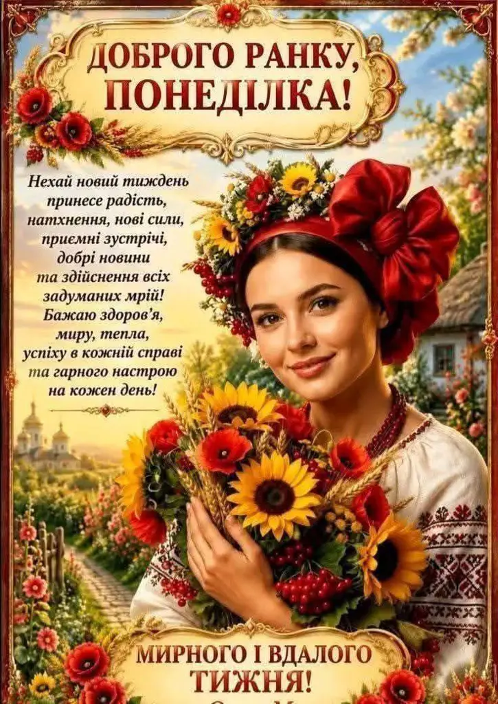 Доброго ранку, понеділок