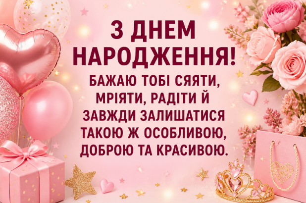 З Днем народження дівчинці-підлітку