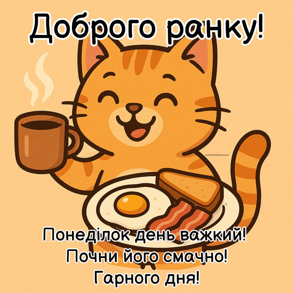 Доброго ранку, понеділок