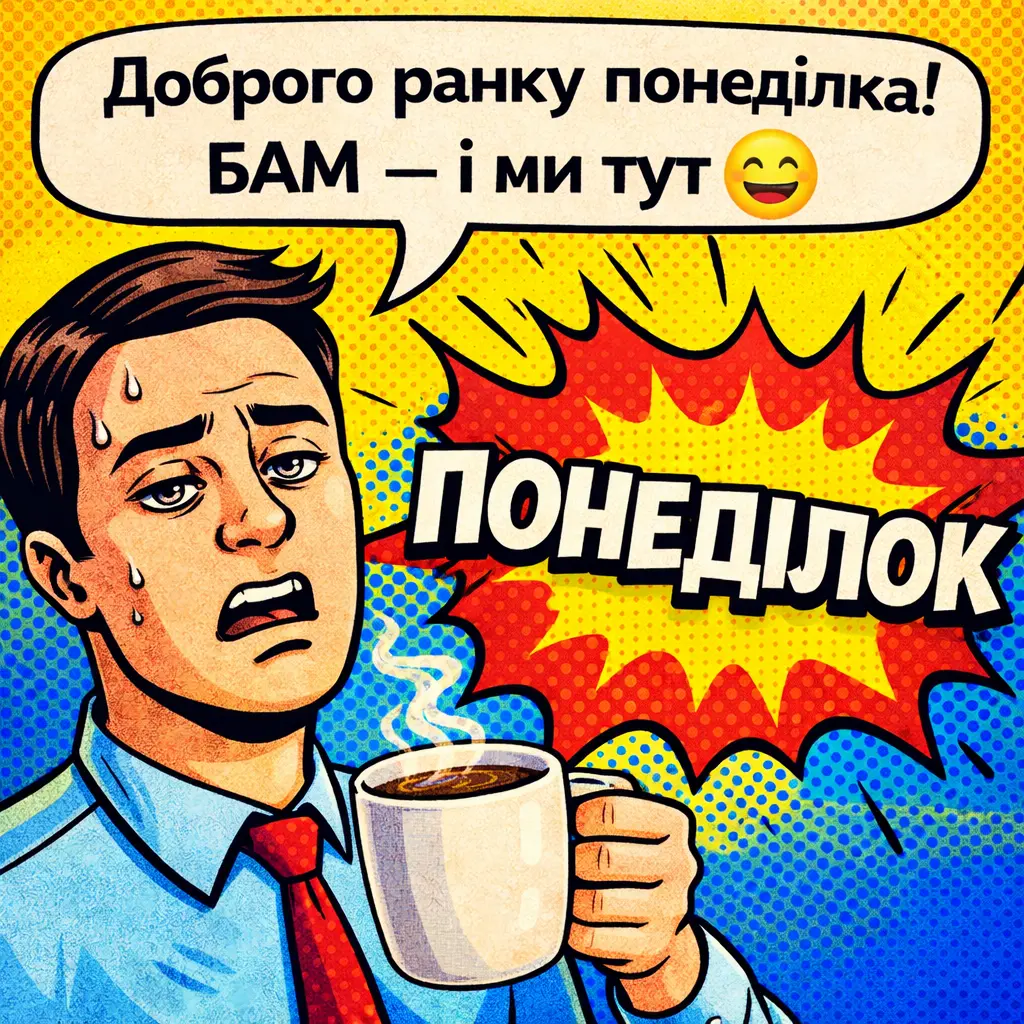 Доброго ранку, понеділок