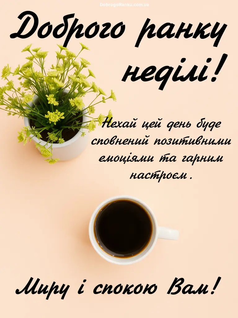 Доброго ранку, неділя