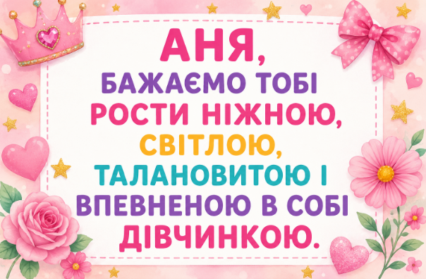 Привітання з днем народження Анни