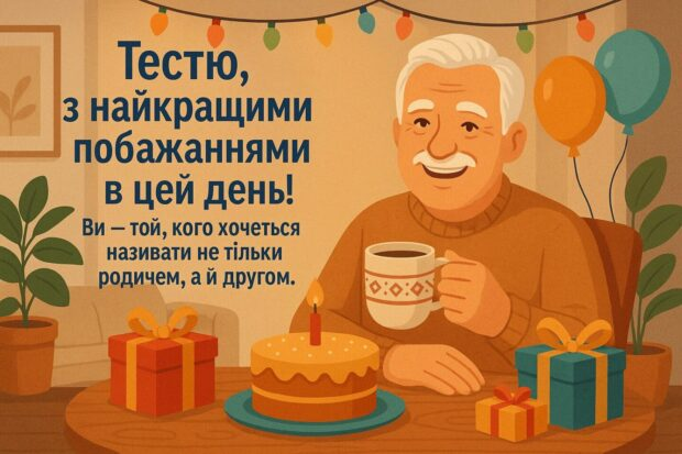 Привітання з Днем народження тестю
