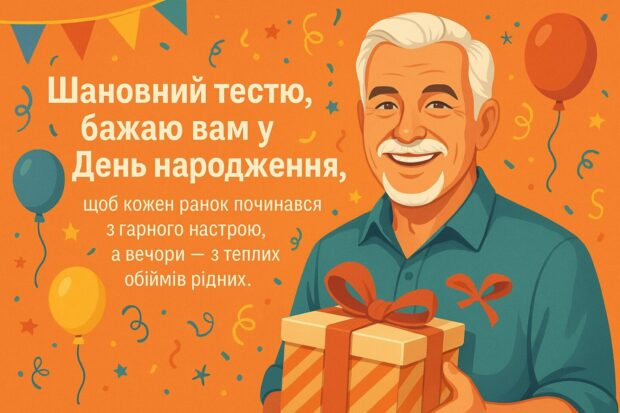 Привітання з Днем народження тестю