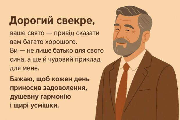 Привітання з Днем народження свекру