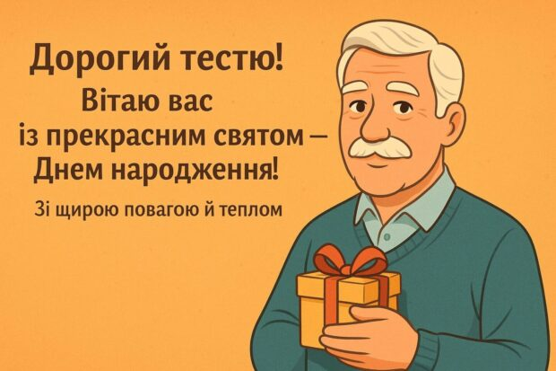 Привітання з Днем народження тестю