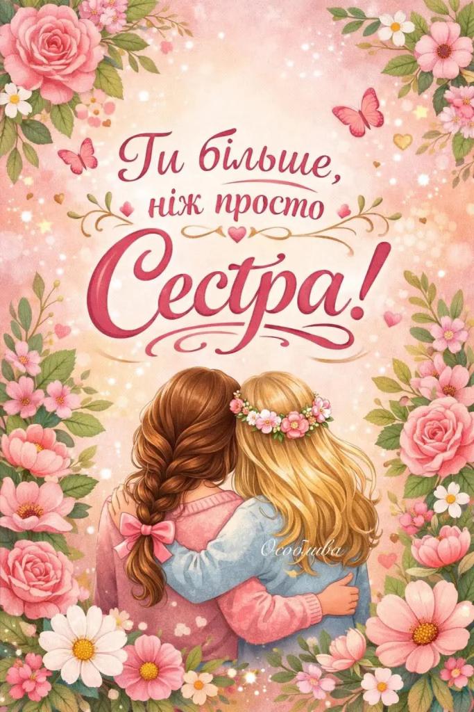 Привітання з Днем народження молодшій сестрі
