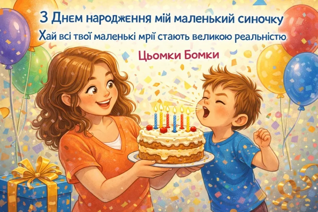 Зворушливі привітання з Днем народження сину від мами