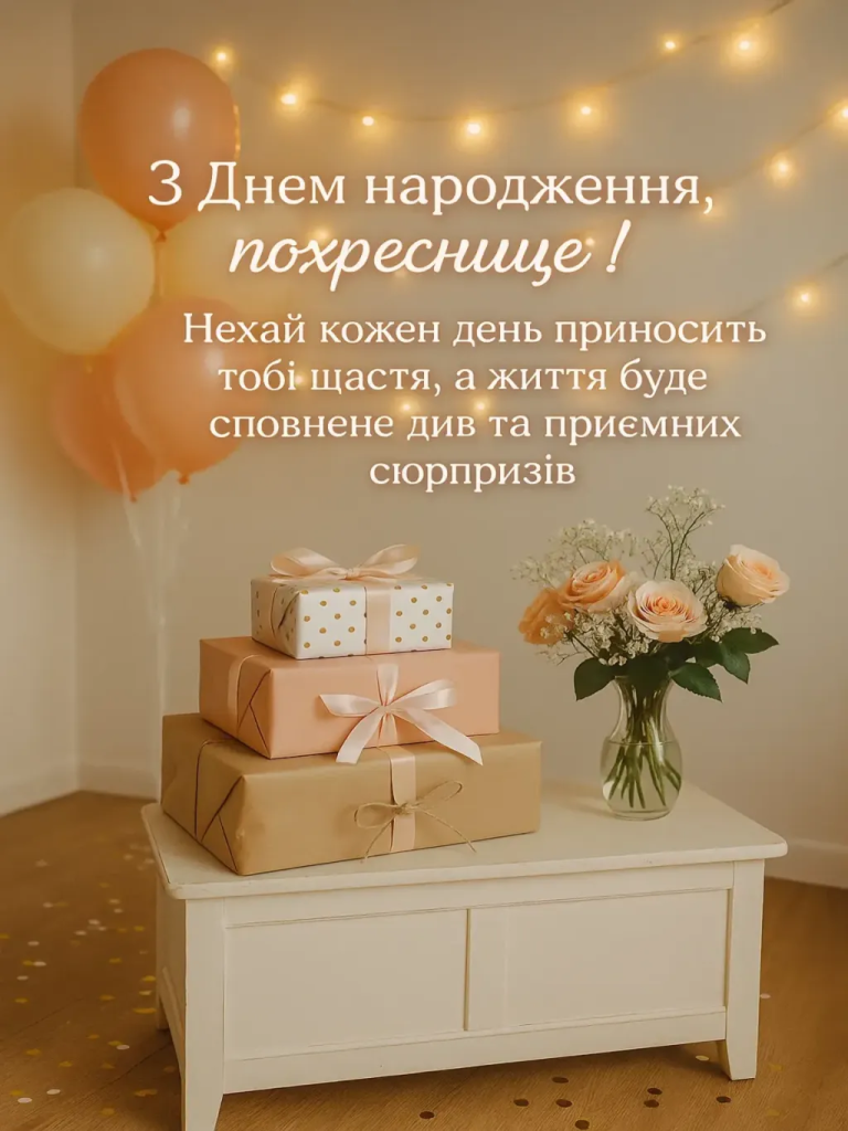 З Днем народження, похреснице