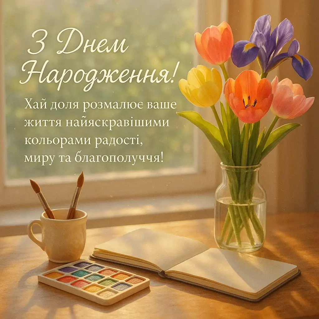 Привітання з Днем народження вчительці