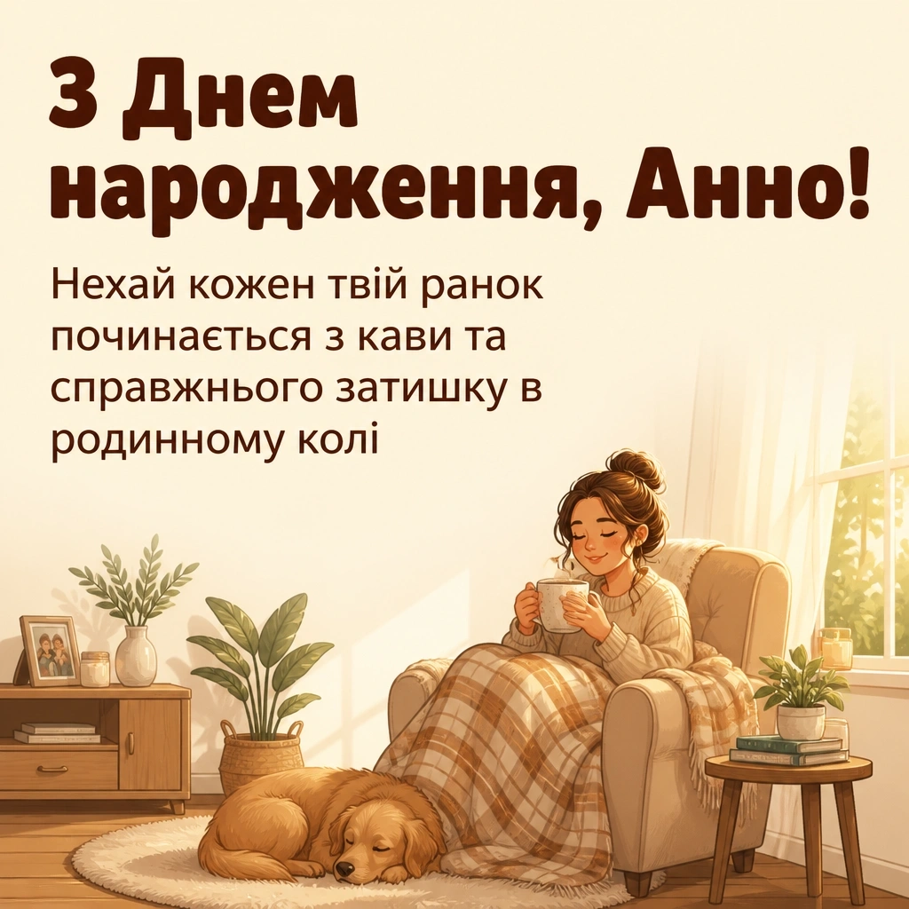 Привітання з днем народження Анни