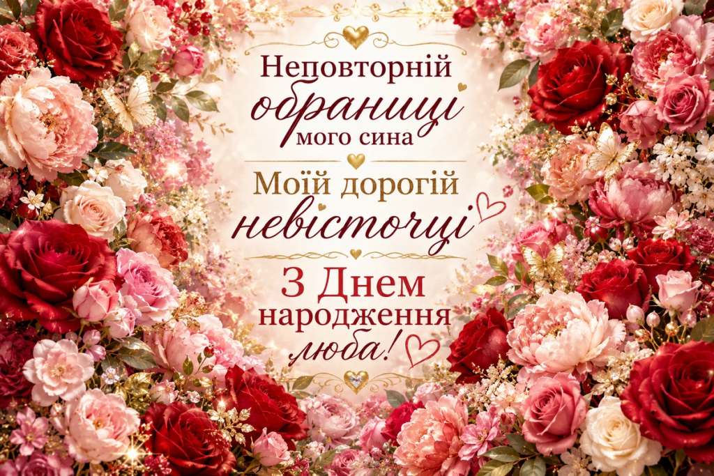 Привітання з Днем народження невістці