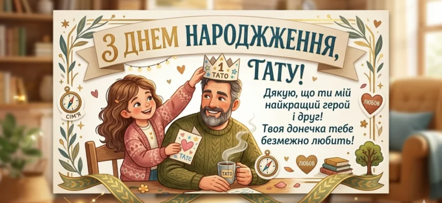 Привітання з Днем народження татові від доньки до сліз: найщиріші слова для рідної людини