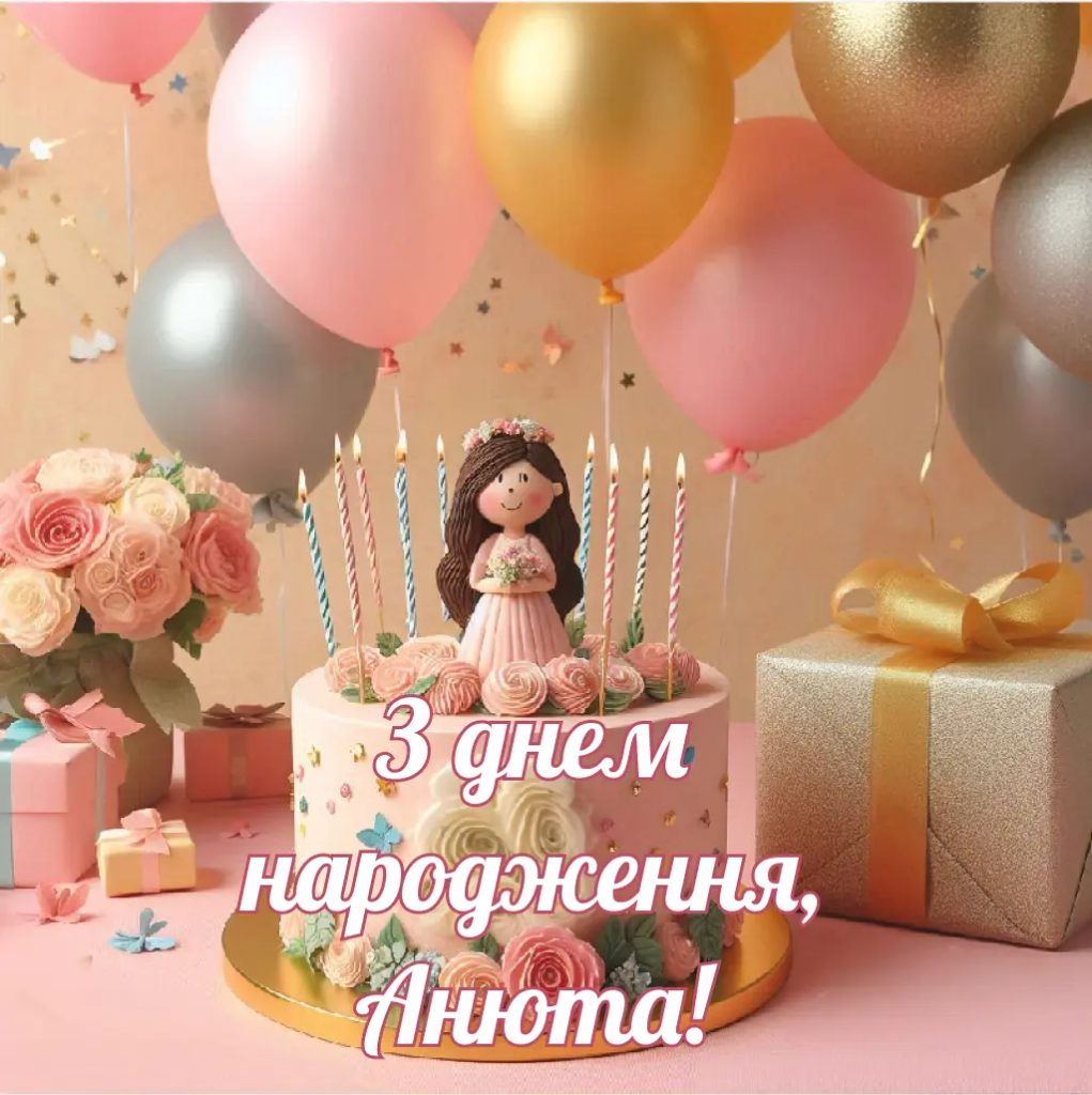 Привітання з днем народження Анни