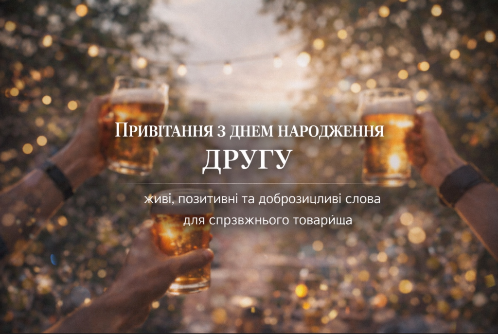 Привітання з Днем народження другу