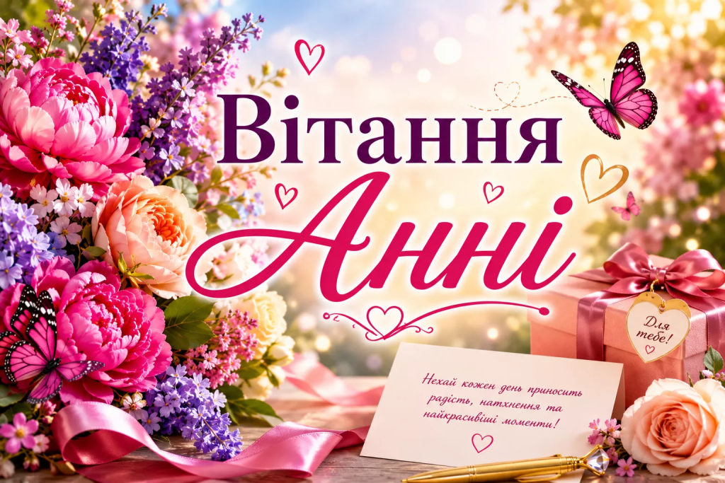 Привітання з днем народження Анни