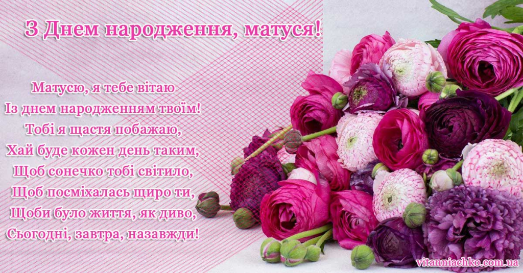 Привітання з Днем народження мамі
