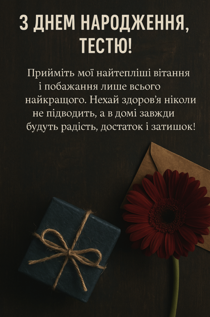 Привітання з Днем народження тестю